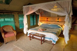 Luxury tent interior 
