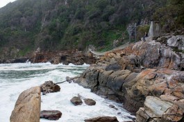 Storms River Mouth and suspension bridge  by Russell James Smith