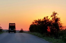 Back to the lodge as the sunsets. 