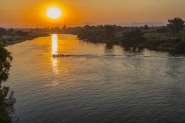 Sunset over the Lower Zambezi  by Ninara